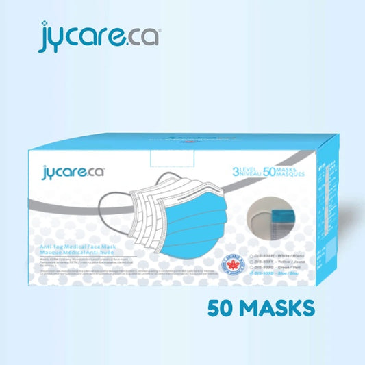 JY Care Level 3 Anti-fog Medical Face Mask (50 Masks/pack), Blue