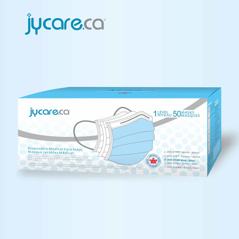 JY Care ASTM Level 1 Medical Face Mask, 50-pack, Multi Colors
