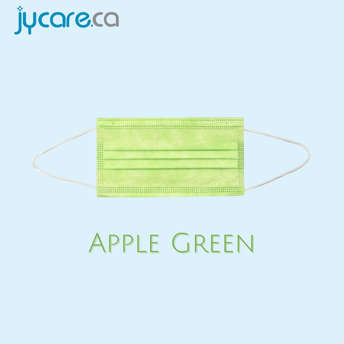 Disposable medical face mask apple green